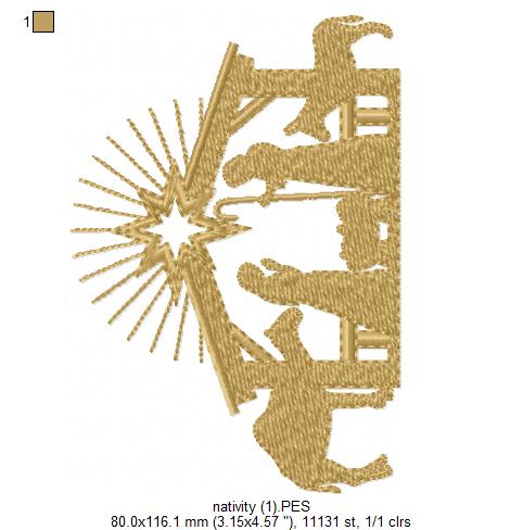 Matriz de Bordado Presépio – Nascimento de Jesus – Ponto Cheio