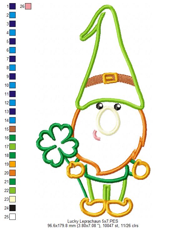 Matriz de Bordado Duende da Sorte – Aplique