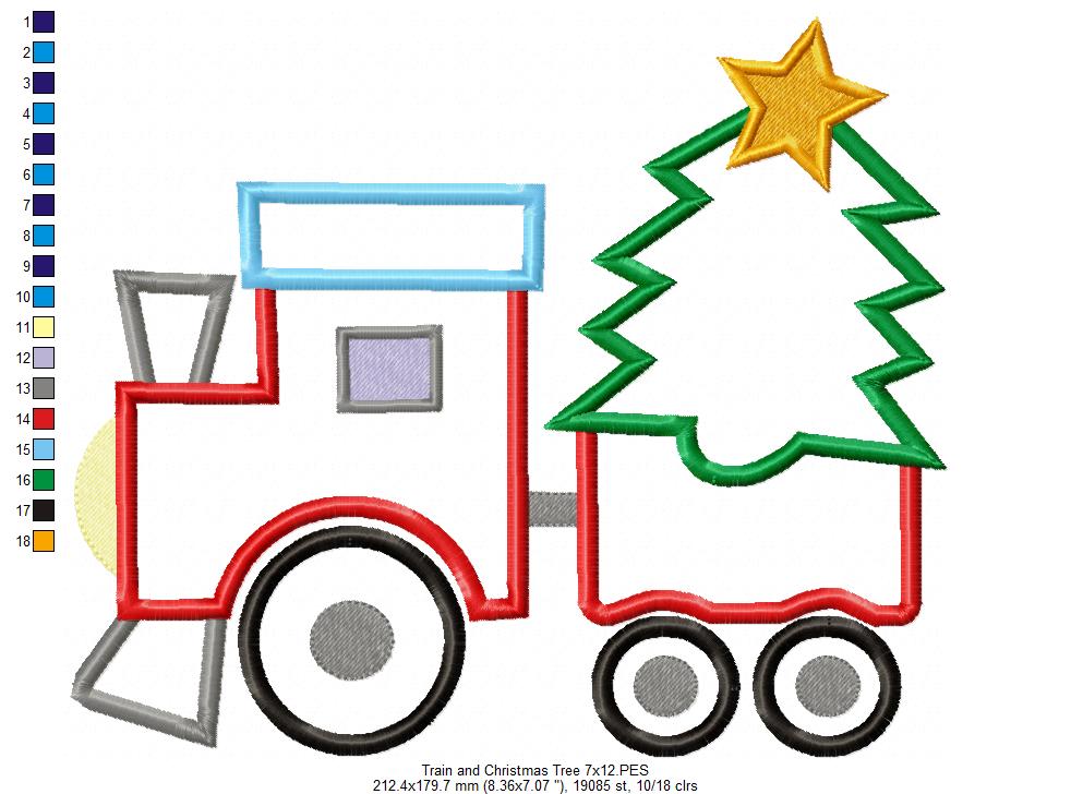 Matriz de Bordado Trenzinho de Natal – Aplique