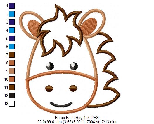 Matriz de Bordado Cavalo Fofo – Aplique