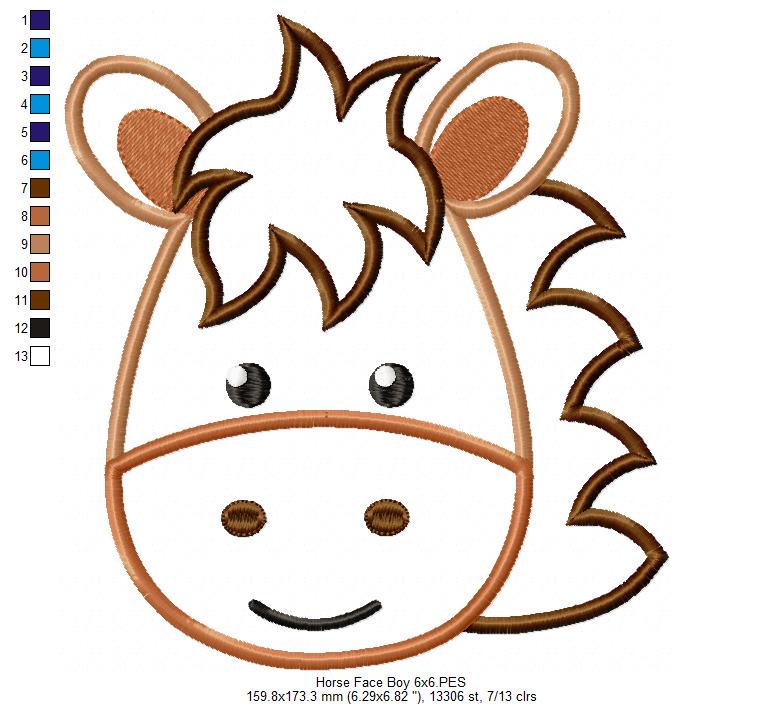 Matriz de Bordado Cavalo Fofo – Aplique