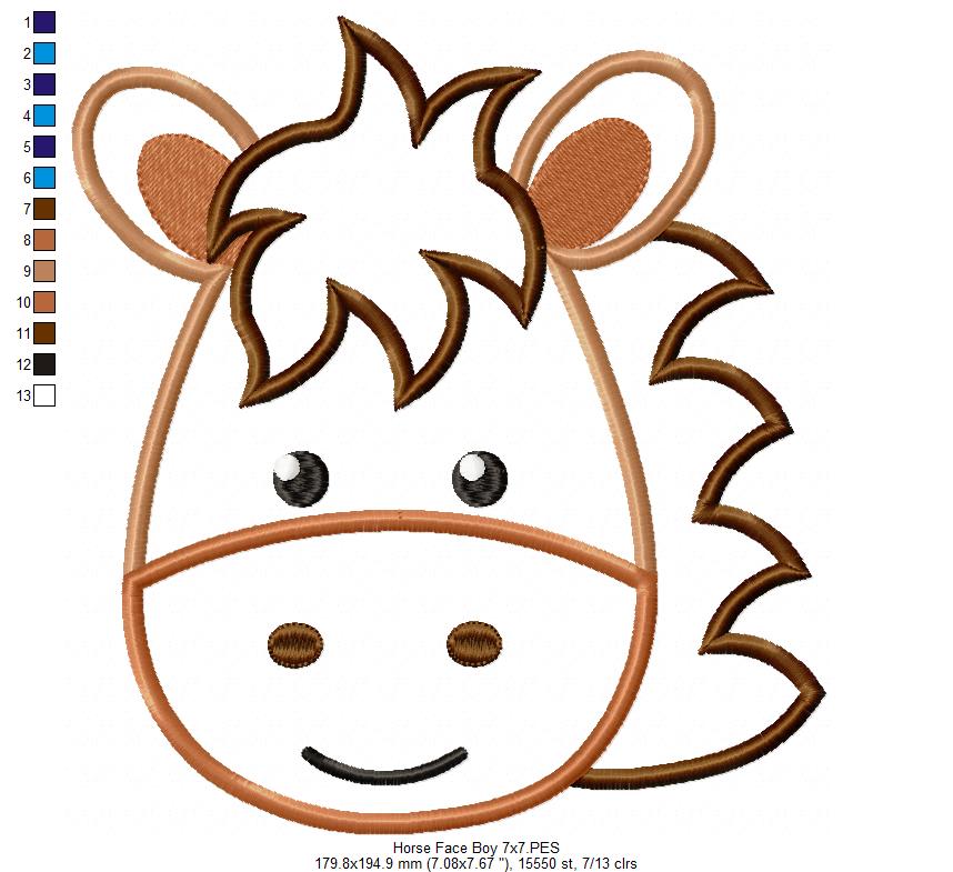 Matriz de Bordado Cavalo Fofo – Aplique