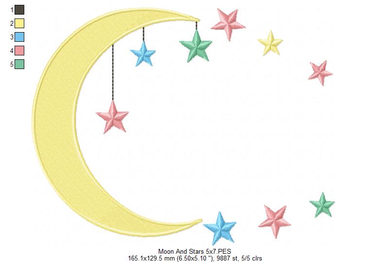 Matriz de Bordado Lua Encantada para Personalizar – Fill Stitch