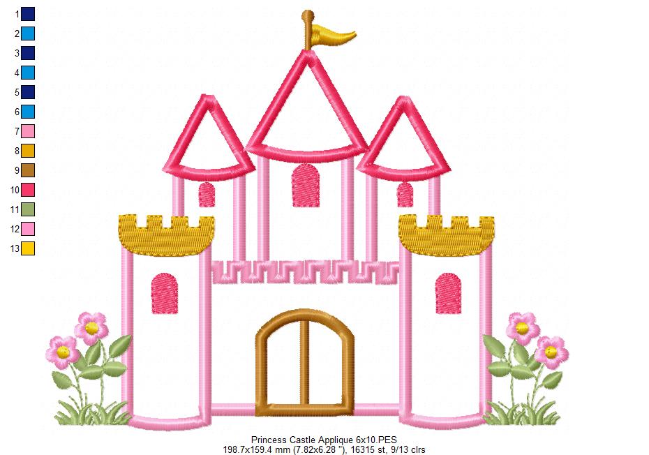 Matriz de Bordado Castelo da Princesa – Aplique