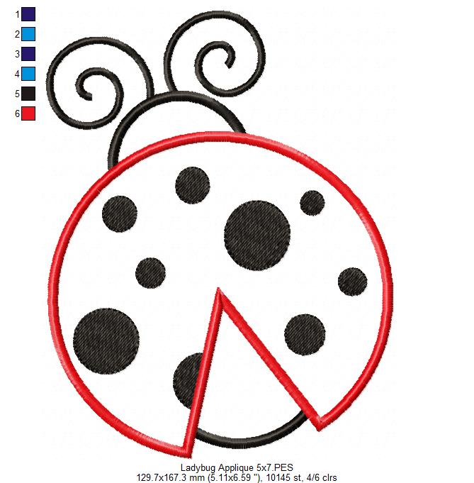 Matriz de Bordado – Joaninha Doce Encanto – aplique