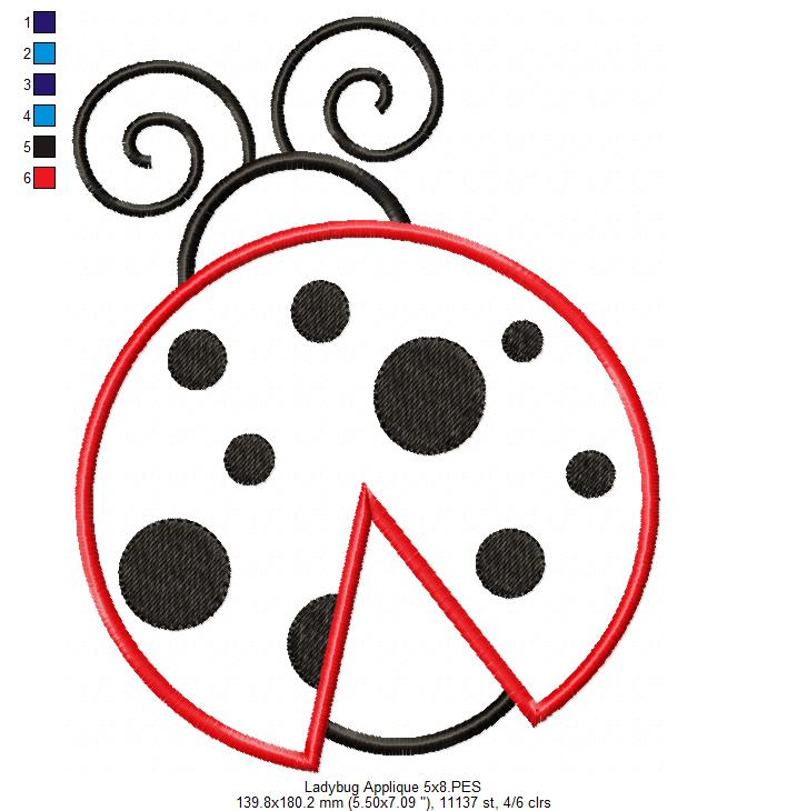 Matriz de Bordado – Joaninha Doce Encanto – aplique