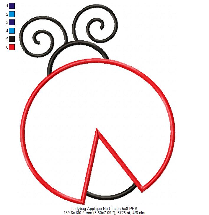 Matriz de Bordado – Joaninha Doce Encanto – aplique