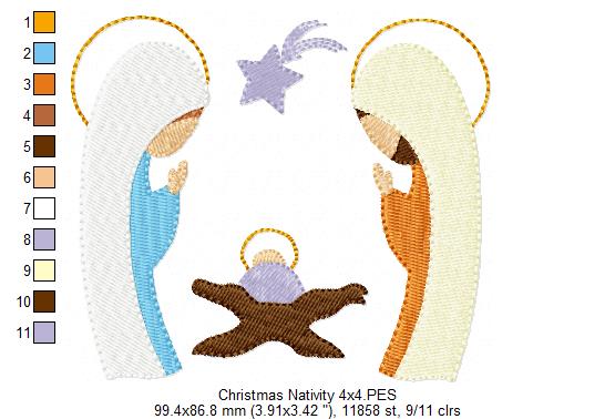 Matriz de Bordado Sagrada Família – Ponto Cheio