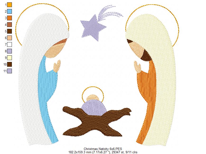 Matriz de Bordado Sagrada Família – Ponto Cheio