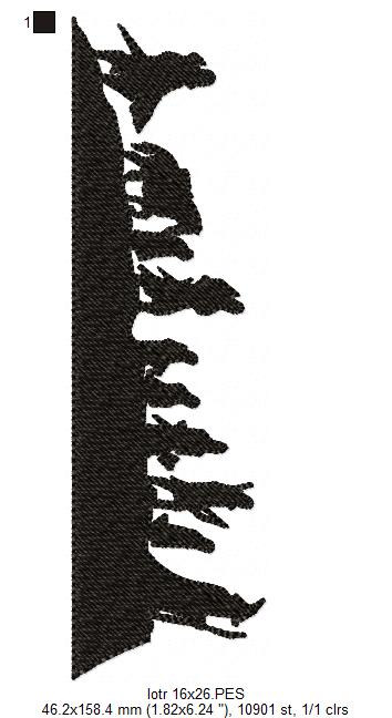 Matriz de Bordado Senhor dos Anéis – Ponto Cheio