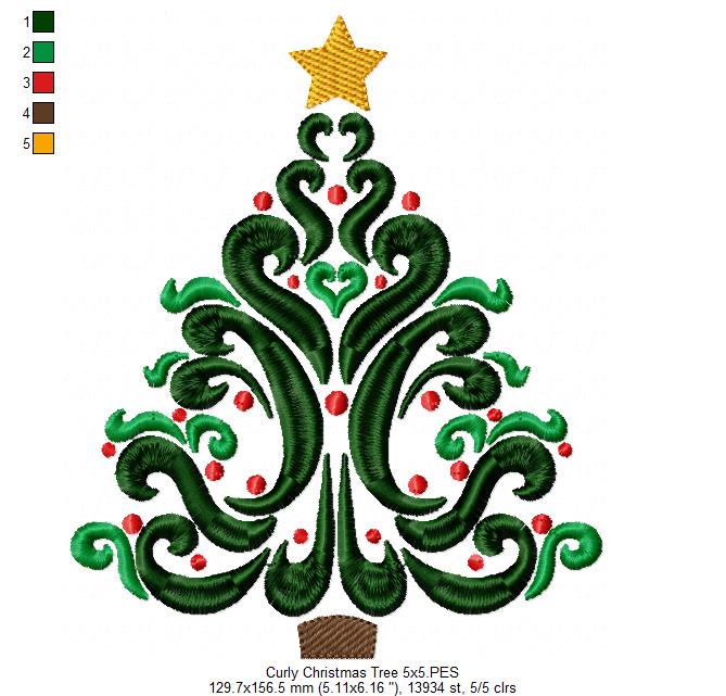 Matriz de Bordado Árvore de Natal – Ponto Satim