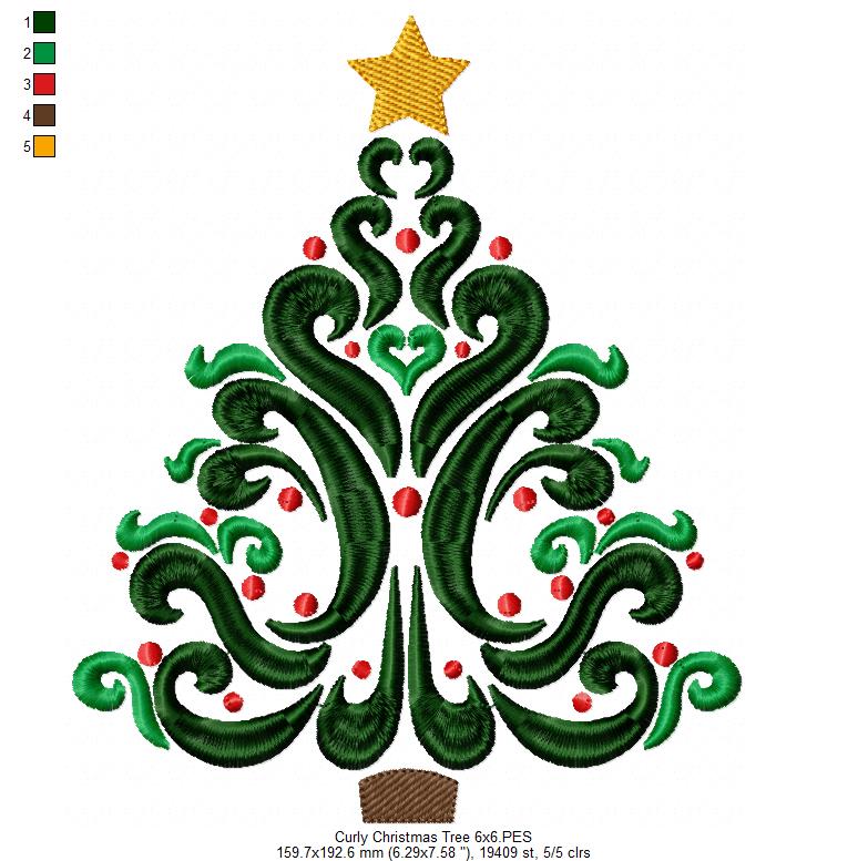 Matriz de Bordado Árvore de Natal – Ponto Satim