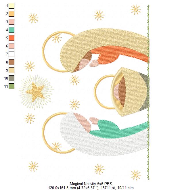 Matriz de Bordado “Noite de Luz e Amor” – Ponto Rippled