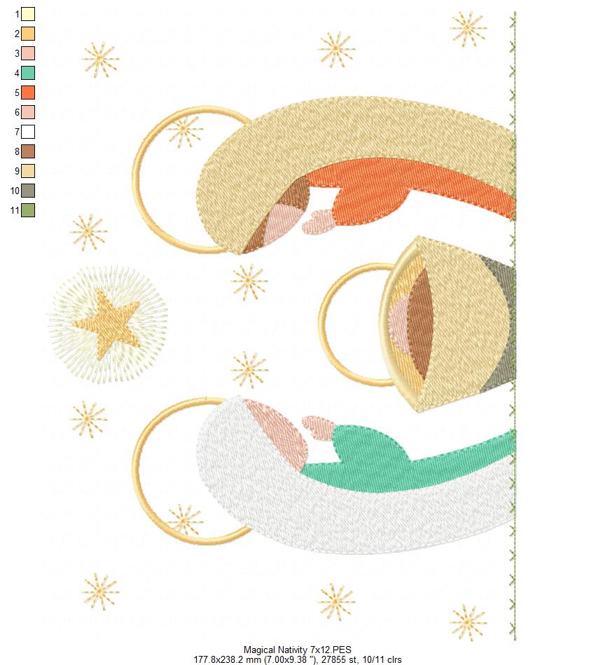 Matriz de Bordado “Noite de Luz e Amor” – Ponto Rippled