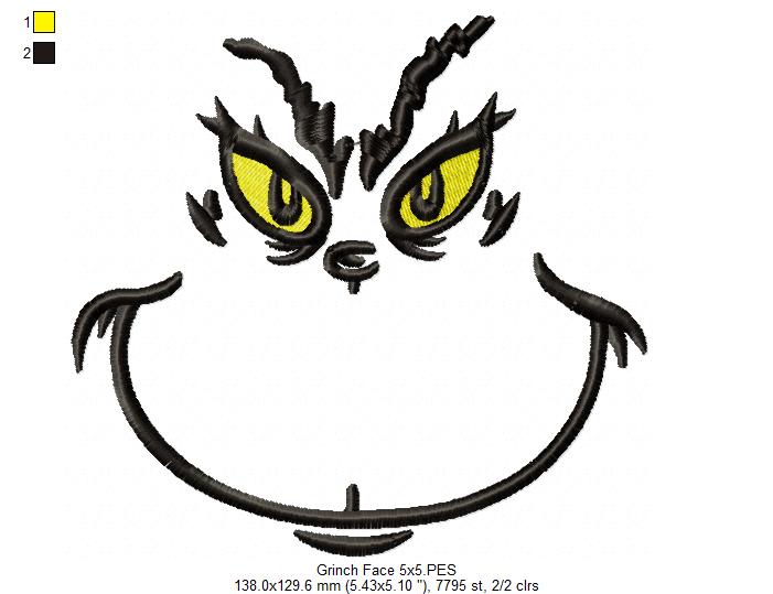 Matriz de Bordado Grinch – Ponto Satim