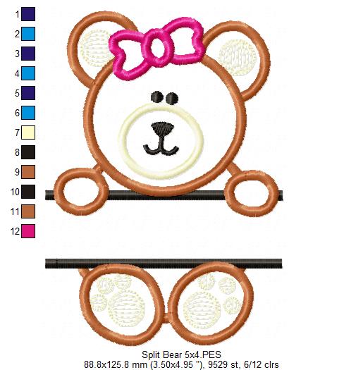 Matriz de Bordado Ursinha Encantadora para Personalizar – Aplique