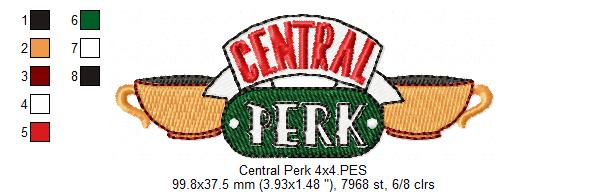 Matriz de Bordado Central Perk Inspirado – Ponto Cheio