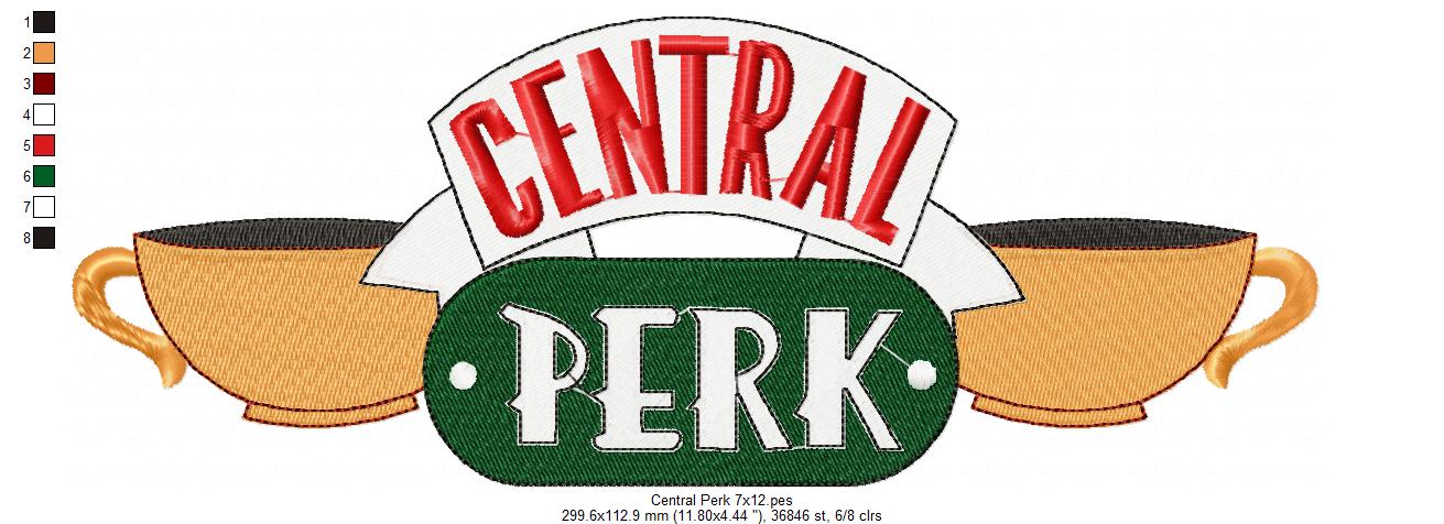 Matriz de Bordado Central Perk Inspirado – Ponto Cheio
