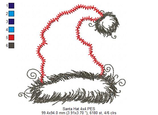 Matriz de Bordado Gorro de Natal Clássico – Aplique