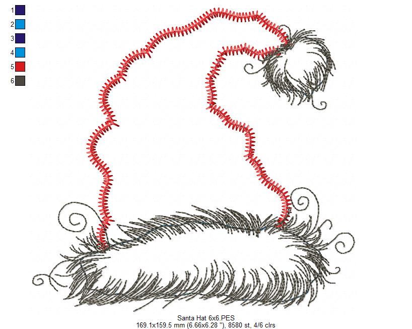 Matriz de Bordado Gorro de Natal Clássico – Aplique