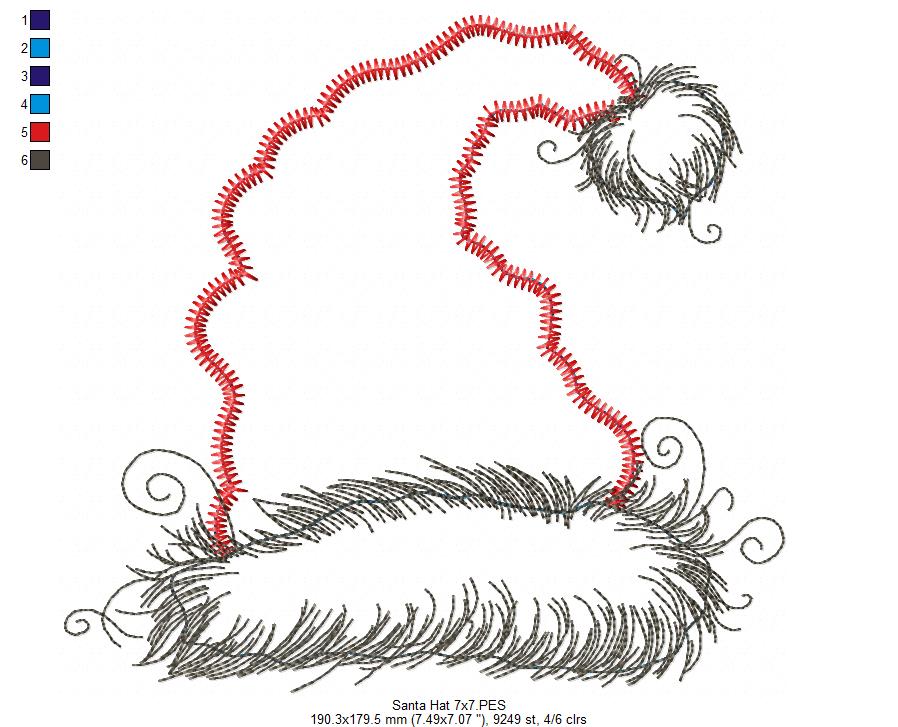 Matriz de Bordado Gorro de Natal Clássico – Aplique