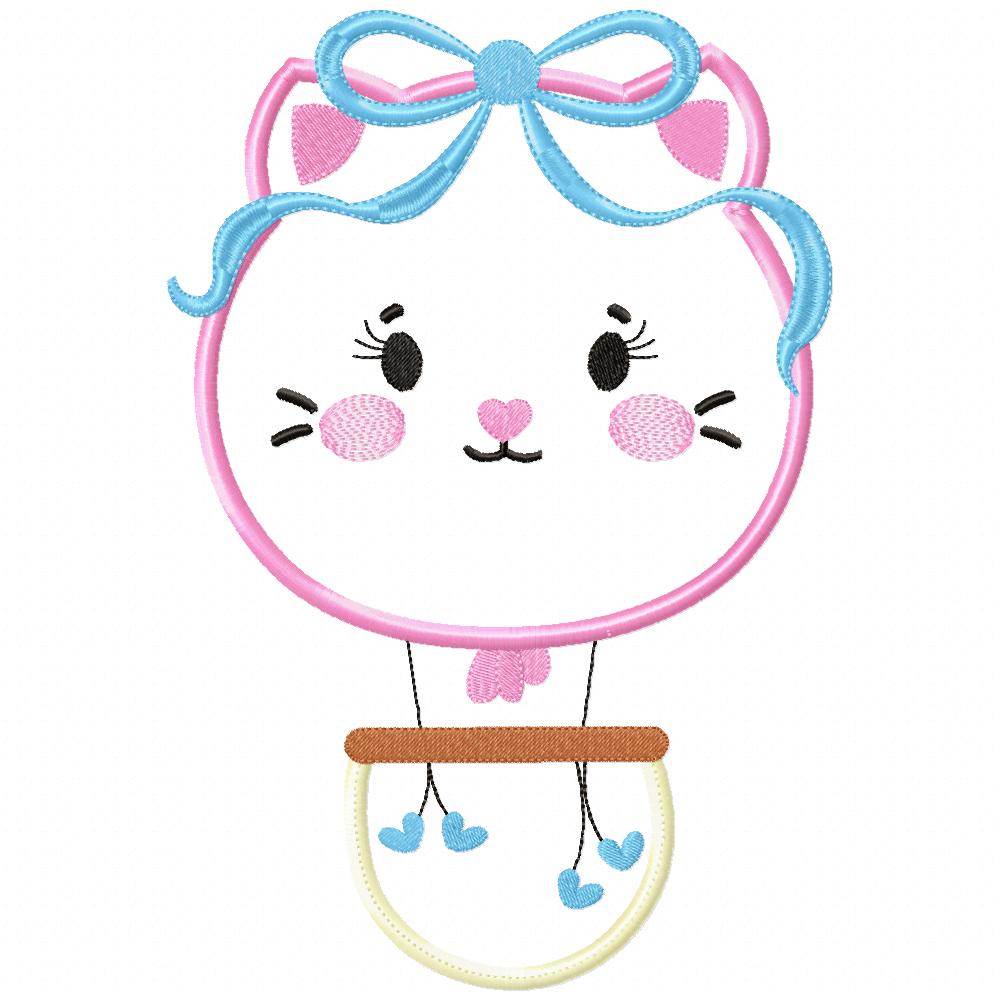 Matriz de Bordado Coleção Balões com Carinhas Fofas – Aplique