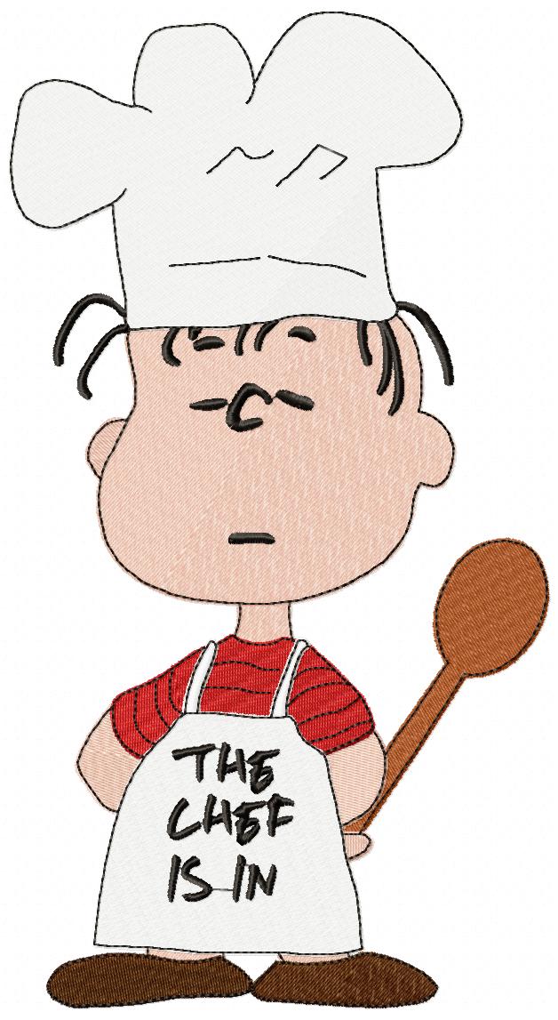 Matriz de Bordado Linus Chef de Cozinha – Ponto Cheio