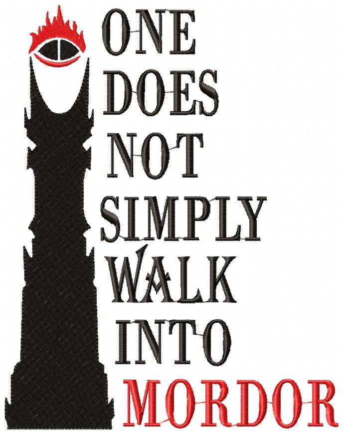 Matriz de Bordado Olho de Sauron com Frase Clássica – Ponto Cheio