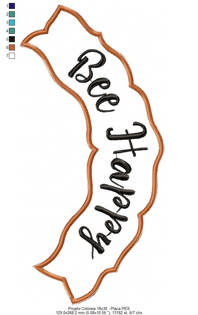 Matriz de Bordado Enfeite Colmeia – Projeto ITH