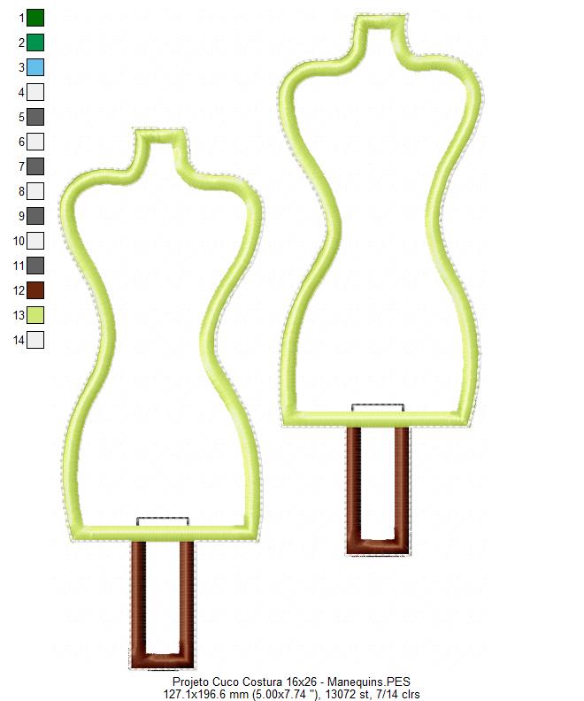 Matriz de Bordado Relógio Ateliê de Costura – Projeto ITH