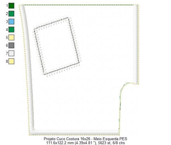 Matriz de Bordado Relógio Ateliê de Costura – Projeto ITH