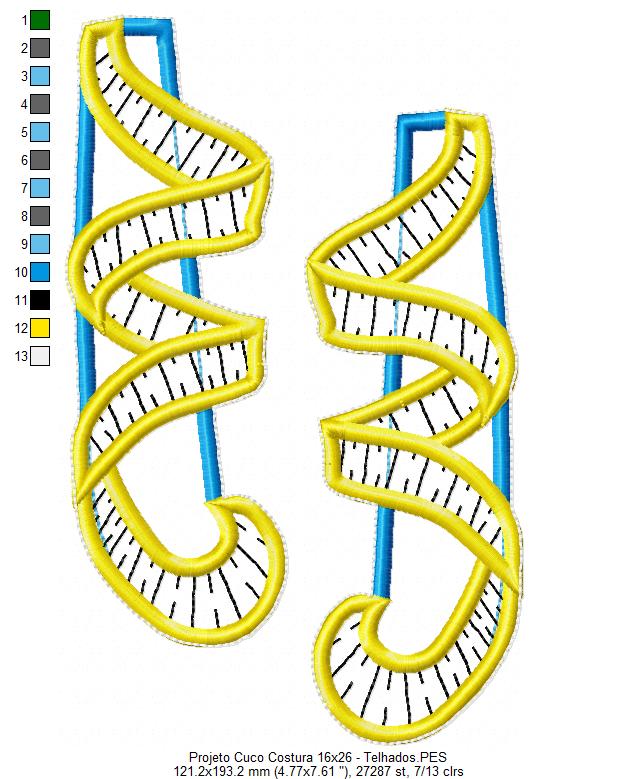 Matriz de Bordado Relógio Ateliê de Costura – Projeto ITH