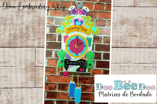 Matriz de Bordado Relógio Ateliê de Costura – Projeto ITH