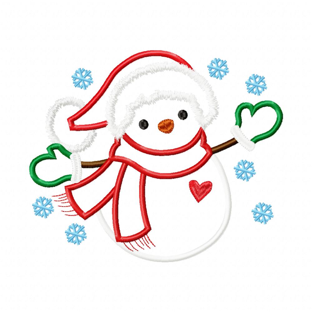 Matriz de Bordado Boneco de Neve - Aplique
