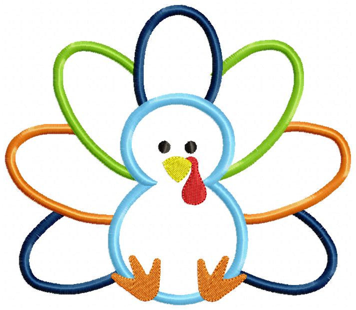 Matriz de Bordado Peru Infantil com Penas Vibrantes – Aplique