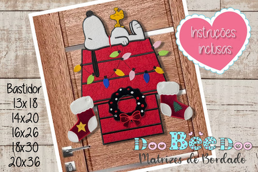 Matriz de Bordado Snoopy e Woodstock de Natal – Projeto ITH
