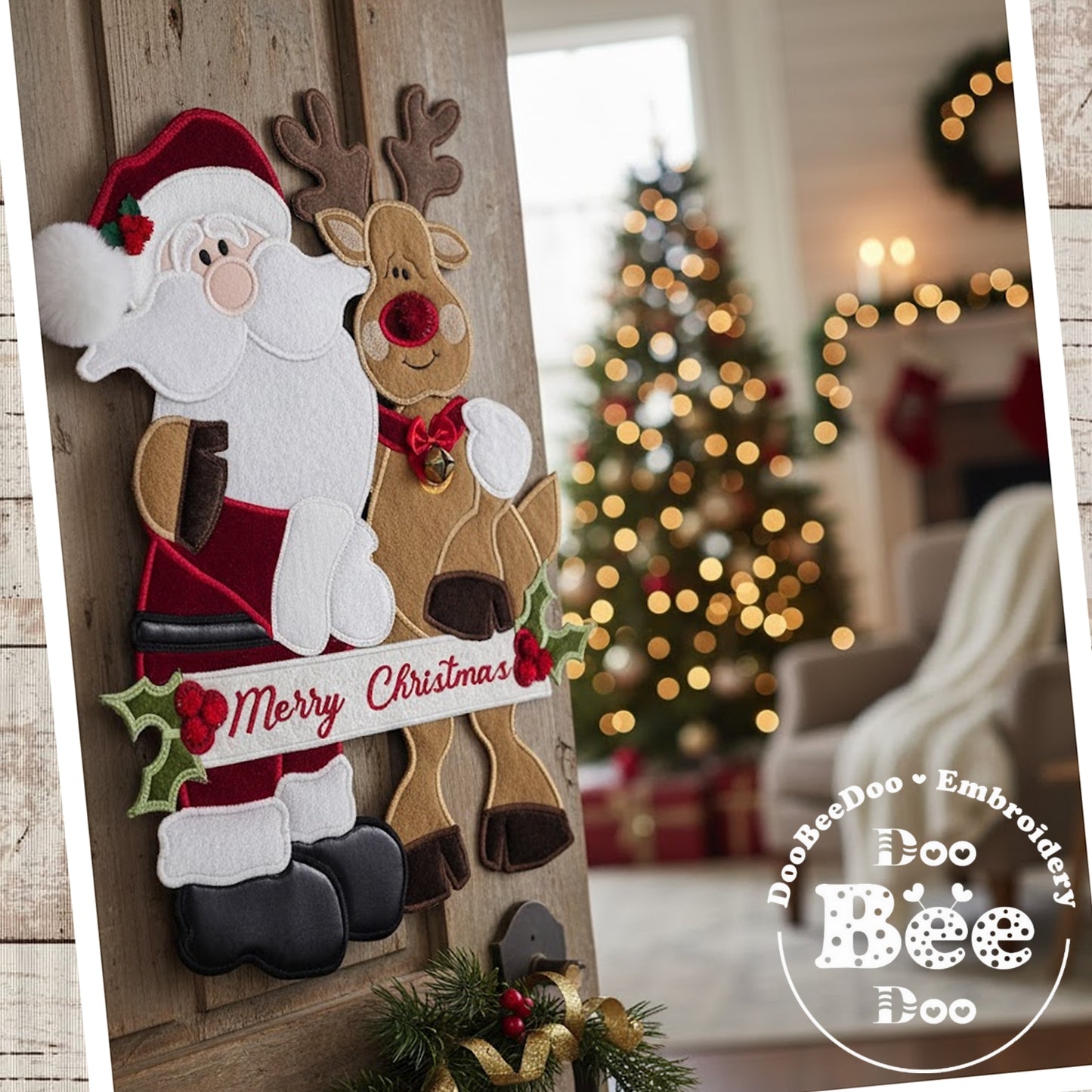 Matriz de Bordado Papai Noel e Rena – Projeto ITH