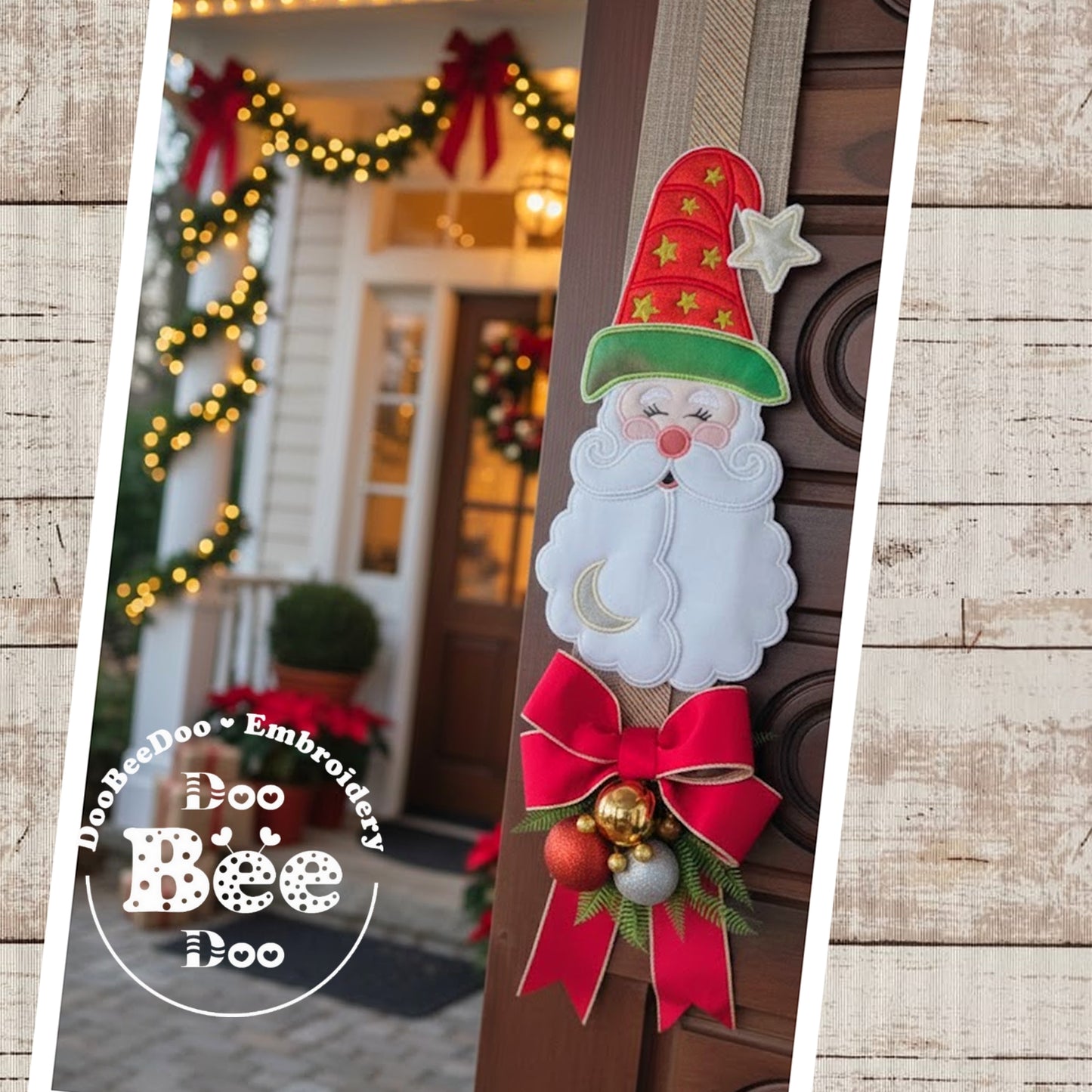 Matriz de Bordado Papai Noel com Lua e Estrela – Projeto ITH