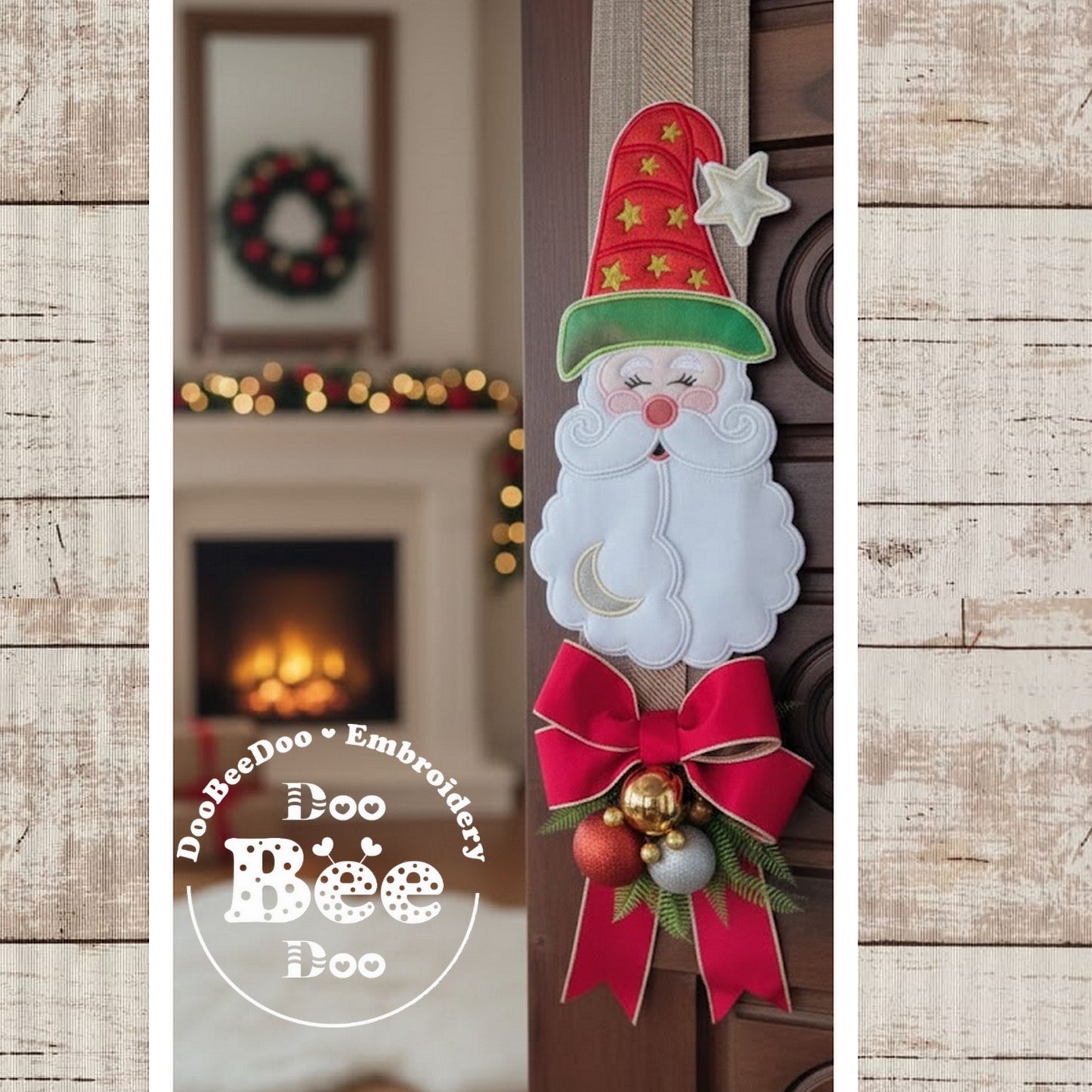 Matriz de Bordado Papai Noel com Lua e Estrela – Projeto ITH