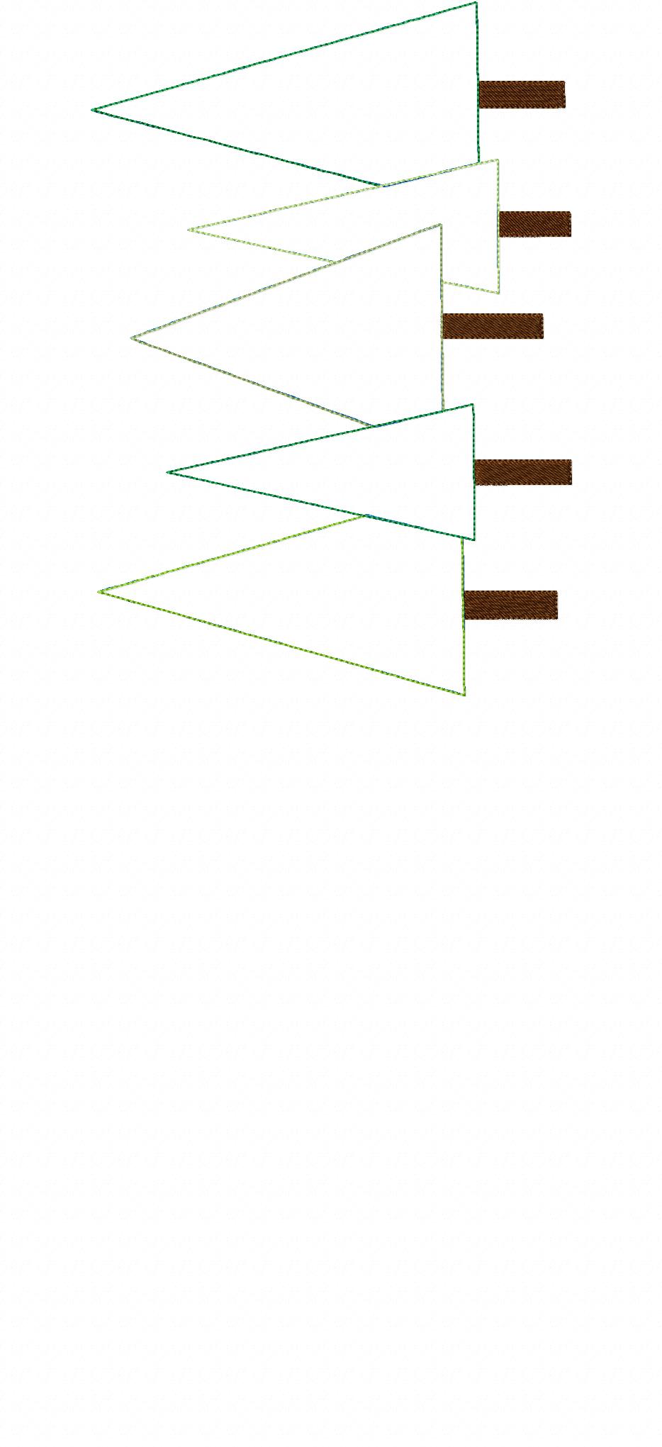 Matriz de Bordado Árvores Geométricas Outono Chic – Aplique Raggy