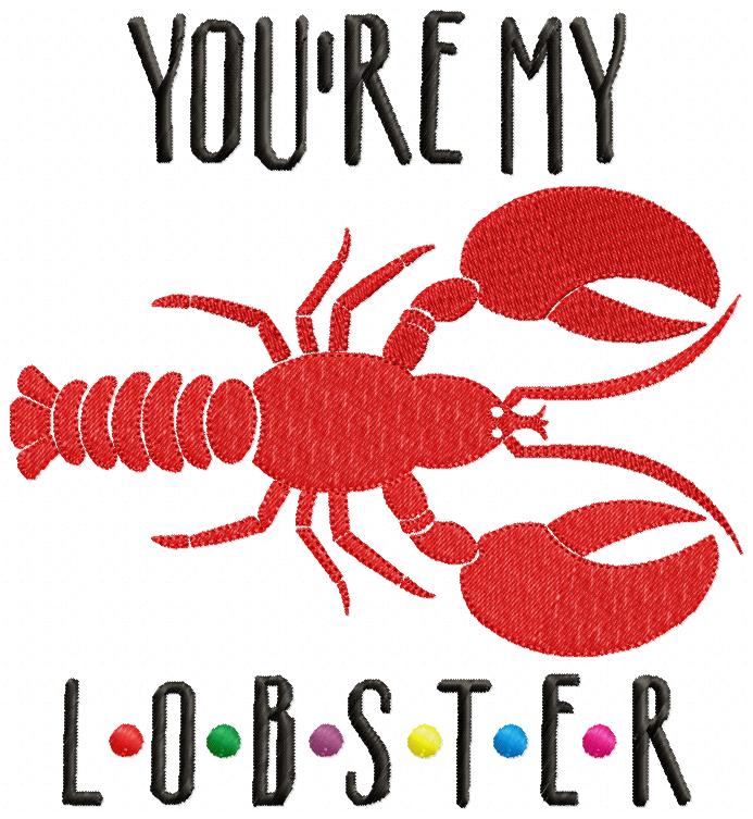 Matriz de Bordado You’re My Lobster – Ponto Cheio