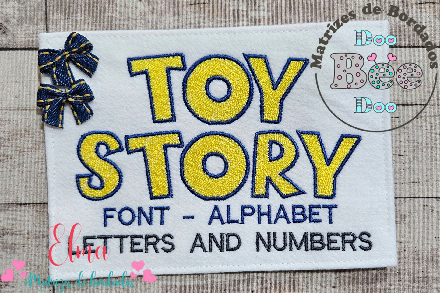 Matriz de Bordado Alfabeto Toy Story Letras e Números – Ponto Cheio