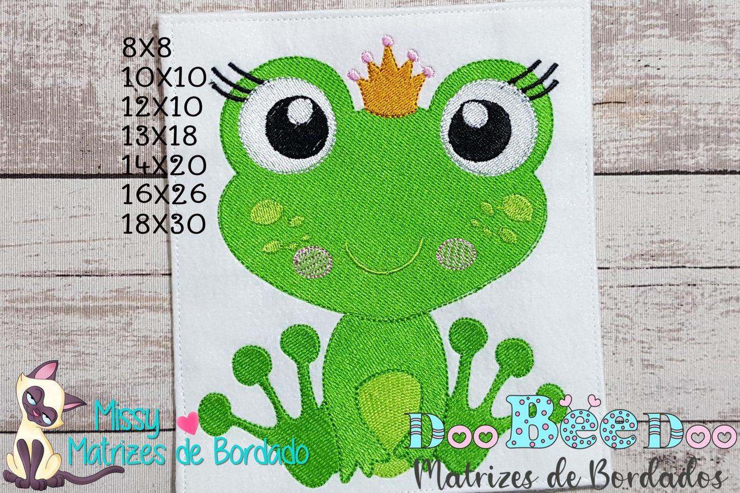 Matriz de Bordado Sapinha Princesa Encantada – Ponto Cheio