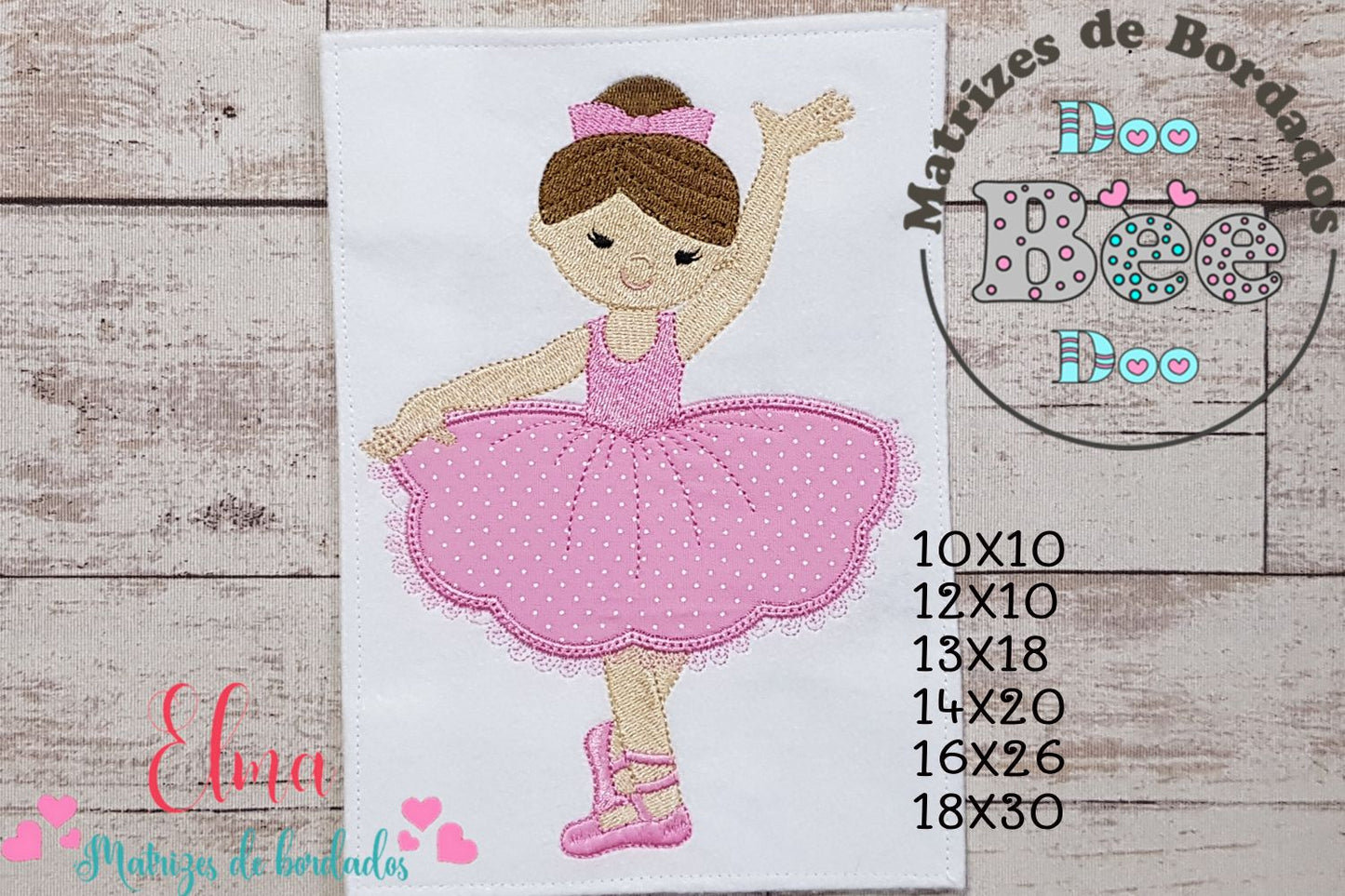 Matriz de Bordado Bailarina Delicada – Aplique