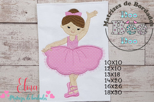 Matriz de Bordado Bailarina Delicada – Aplique