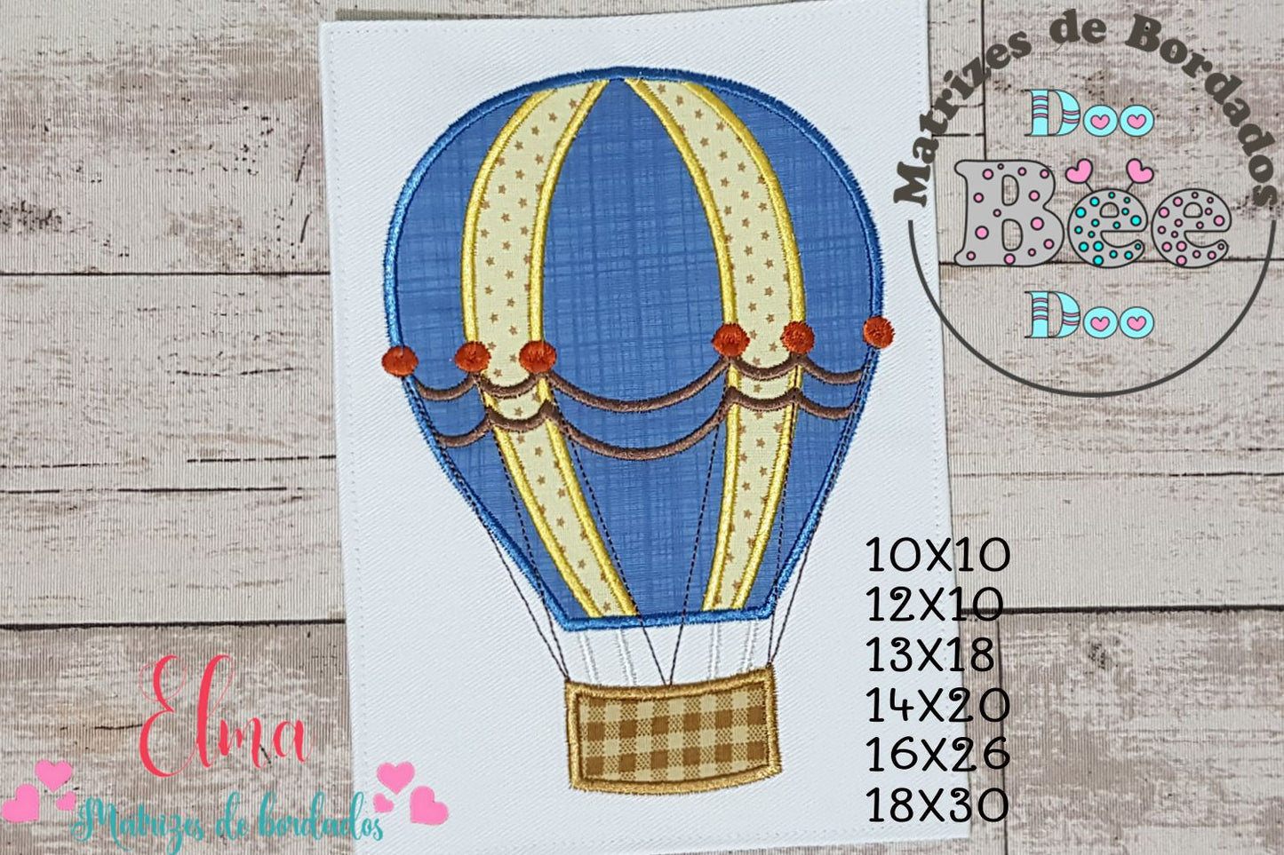 Matriz de Bordado Balão Infantil  – Aplique