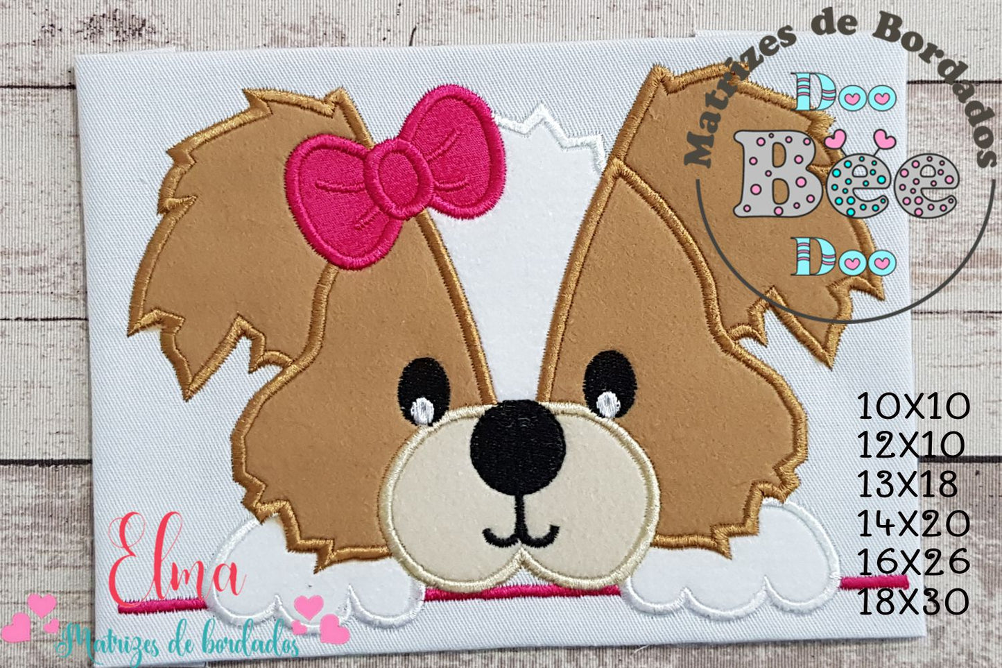 Matriz de Bordado Cachorrinha Charmosa – Ponto Aplique