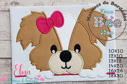 Matriz de Bordado Cachorrinha Charmosa – Ponto Aplique