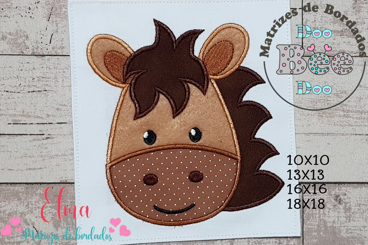 Matriz de Bordado Cavalo Fofo – Aplique