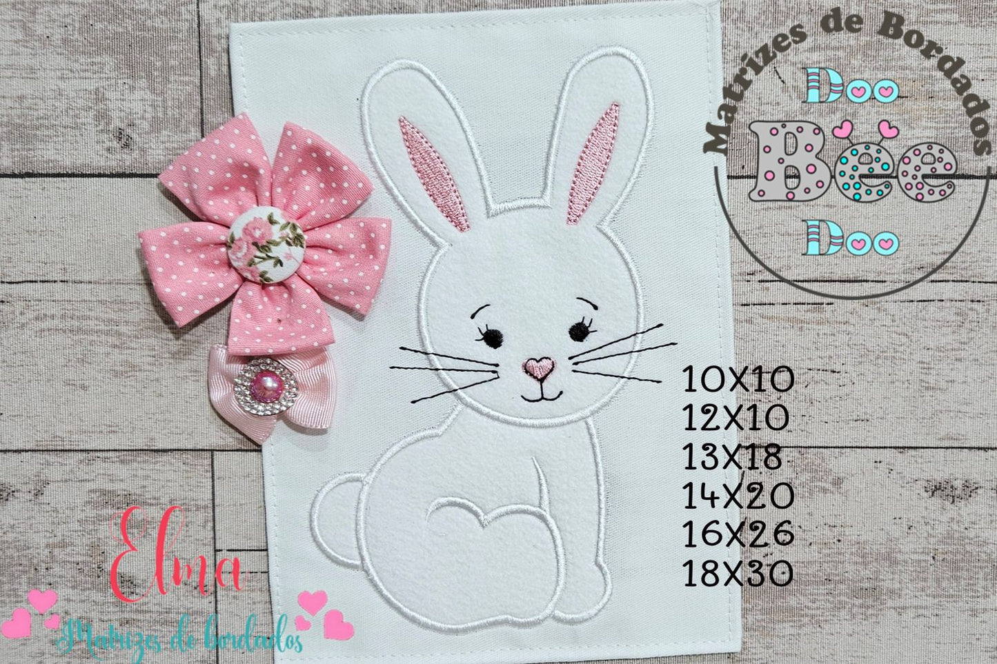 Matriz de Bordado Coelhinha Fofa – Aplique